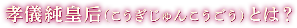 孝儀純皇后（こうぎじゅんこうごう）とは?